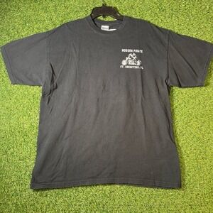 Modern Pirate St. Augustine FL Biker T-Shirt XL Skull Graphic Motorcycle Vintage